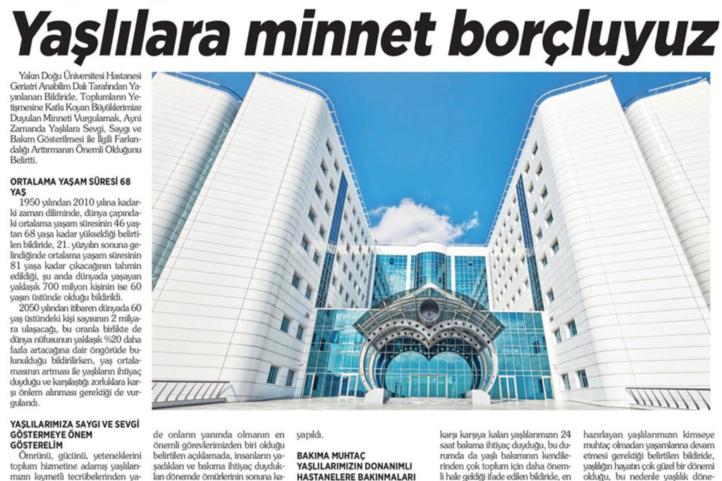 Yaşlılara Minnet Borçluyuz