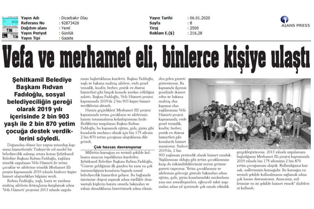 Vefa ve Merhamet Eli Binlerce Kişiye Ulaştı