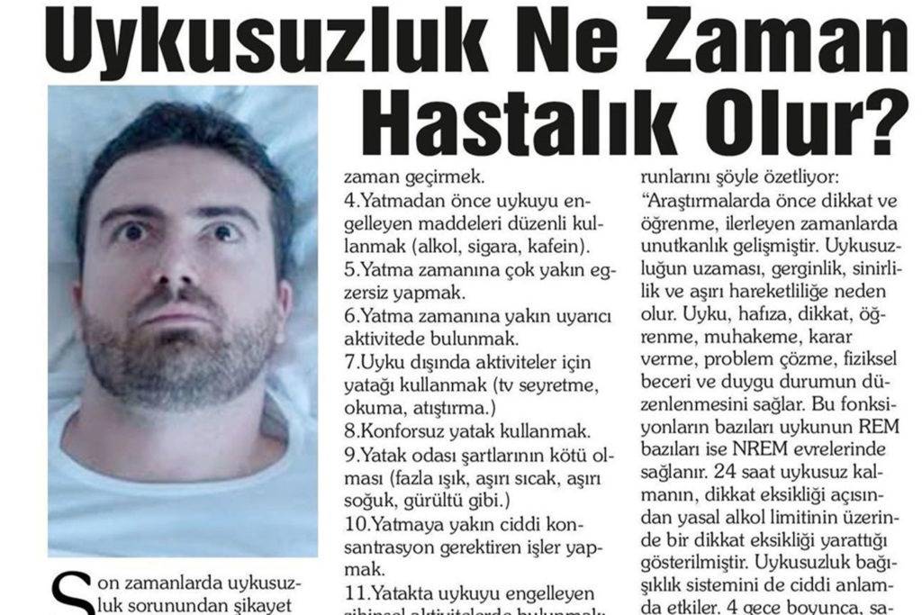 Uykusuzluk Ne Zaman Hastalık Olur