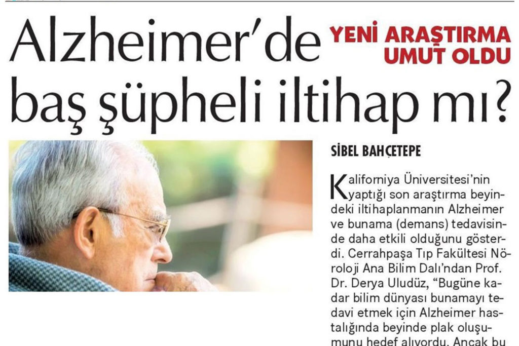 Alzheimer'de Yeni Baş Şüpheli İltihap mı?