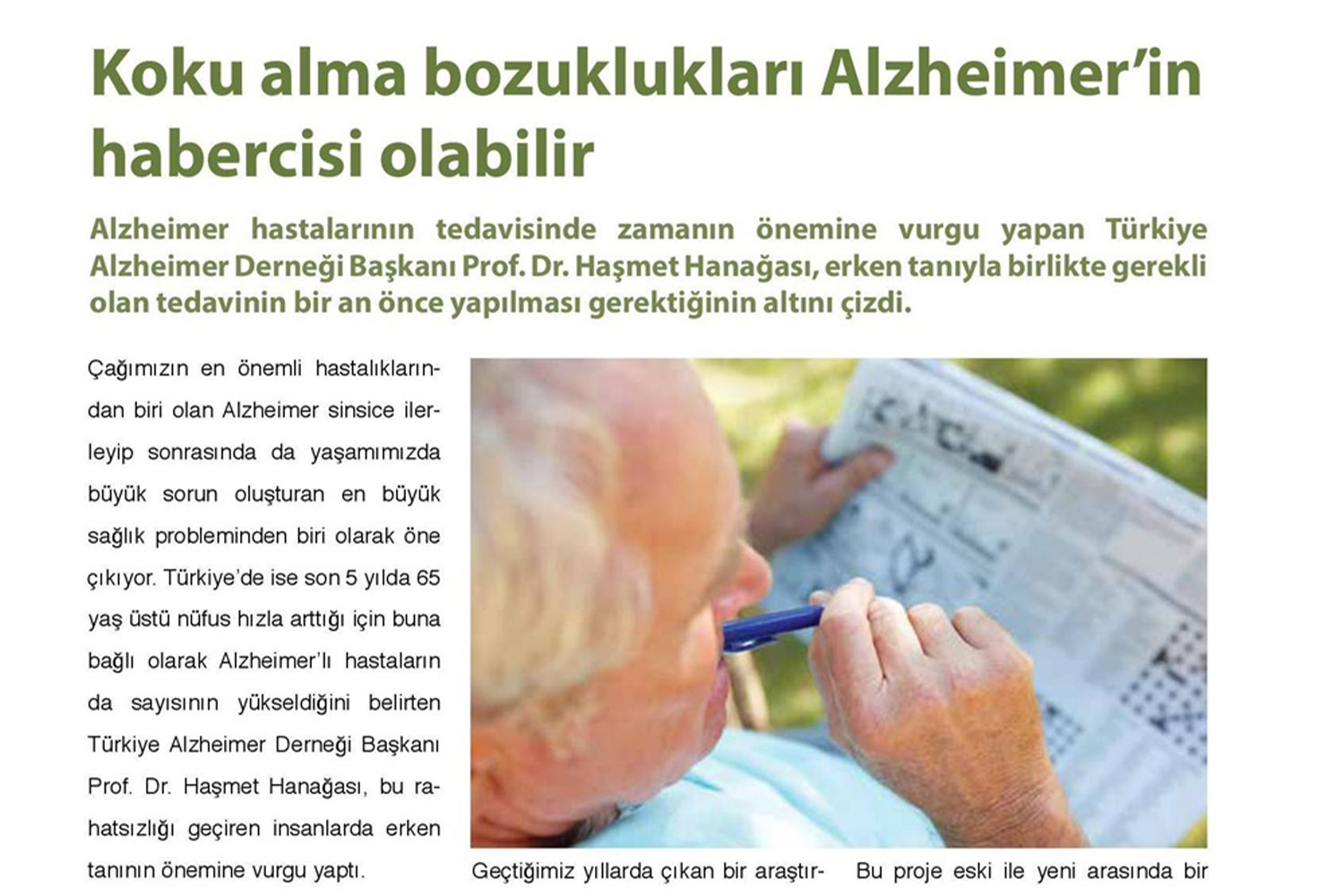 Koku Alma Bozuklukları Alzheimer'in Habercisi Olabilir