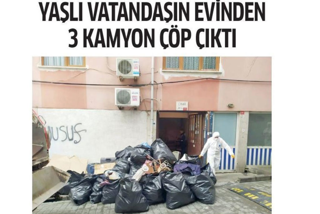 Yaşlı Vatandaşın Evinden 3 Kamyon Çöp Çıktı