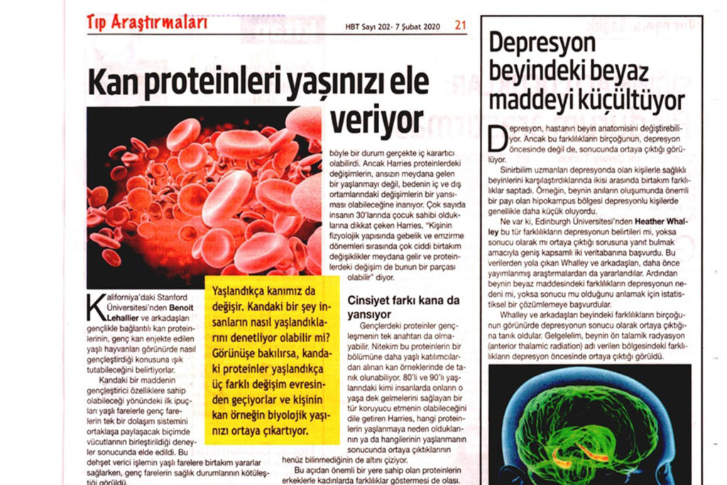 Kan Proteinleri Yaşınızı Ele Veriyor