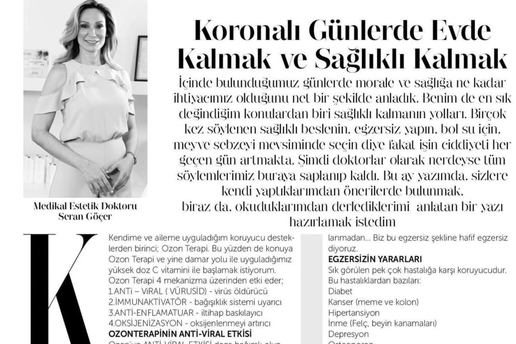 Korona Günlerinde Evde Kalmak ve Sağlıklı Kalmak