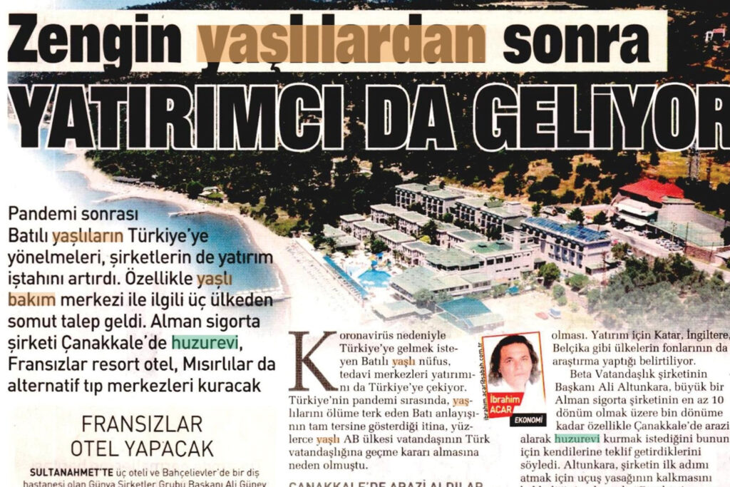 Zengin Yaşlılardan Sonra Yatırımcı da Geliyor