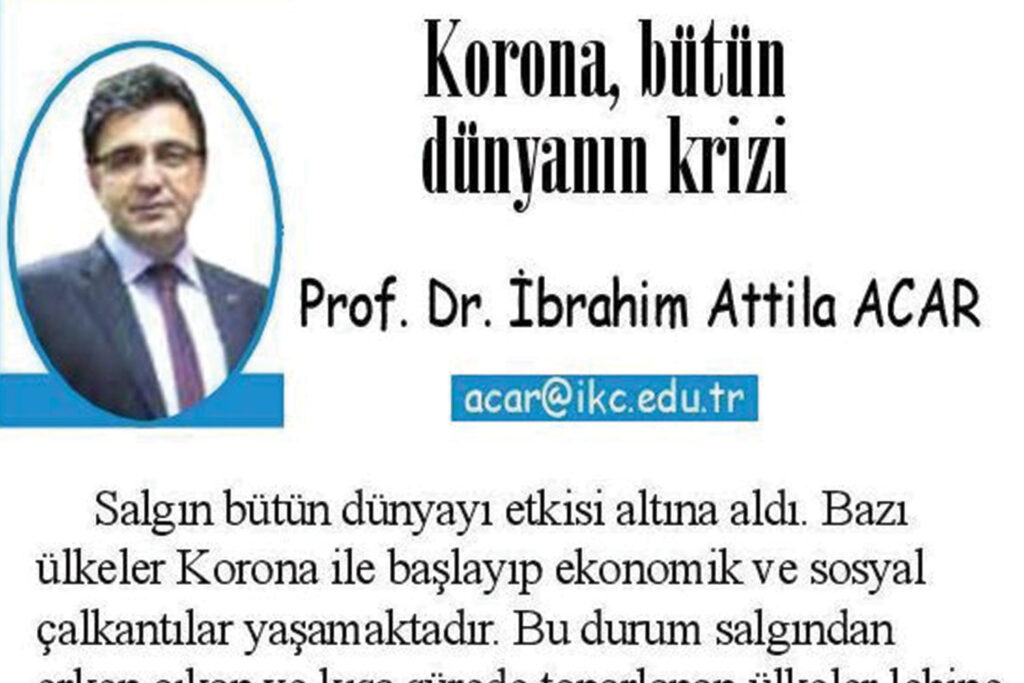 Korona Bütün Dünya'nın Krizi
