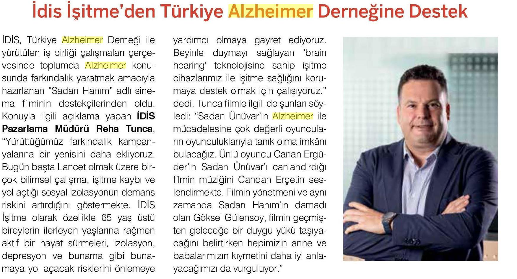İdis İşitme'den Türkiye Alzheimer Derneğine Destek