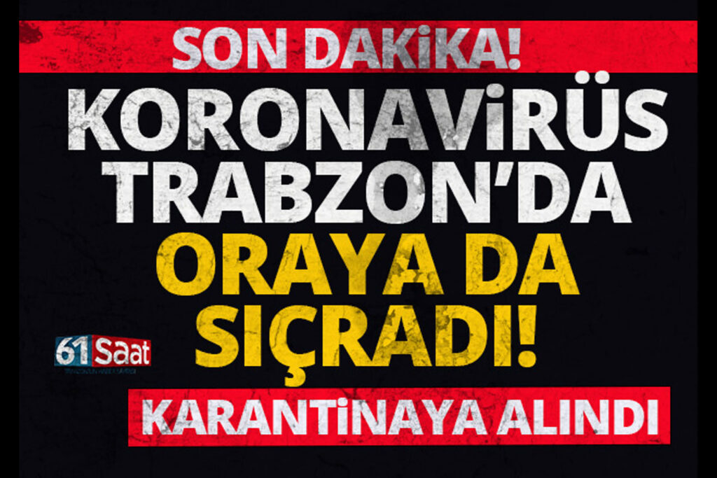 Trabzon Huzurevi, Koronavirüs nedeniyle karantinaya alındı!